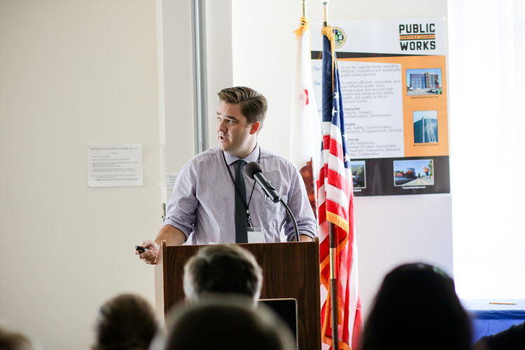 Matthew Maechler speaking at the SOA 2018.